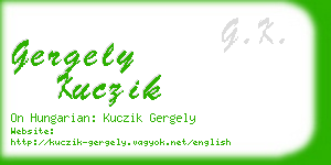 gergely kuczik business card